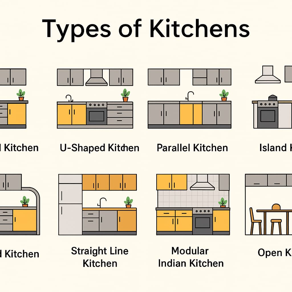 10 Popular Types of Kitchens Explained with Design Tips